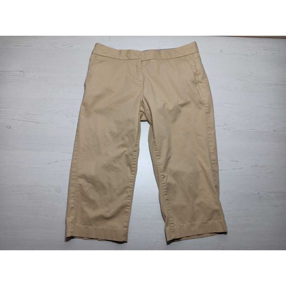 Nautica Cropped Sailor Pants Khaki Sz 6 Clam Diggers Capri